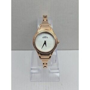 Invicta Angel Lady Quartz Stainless Steel Rose Gold Womens Watch New Battery MOP